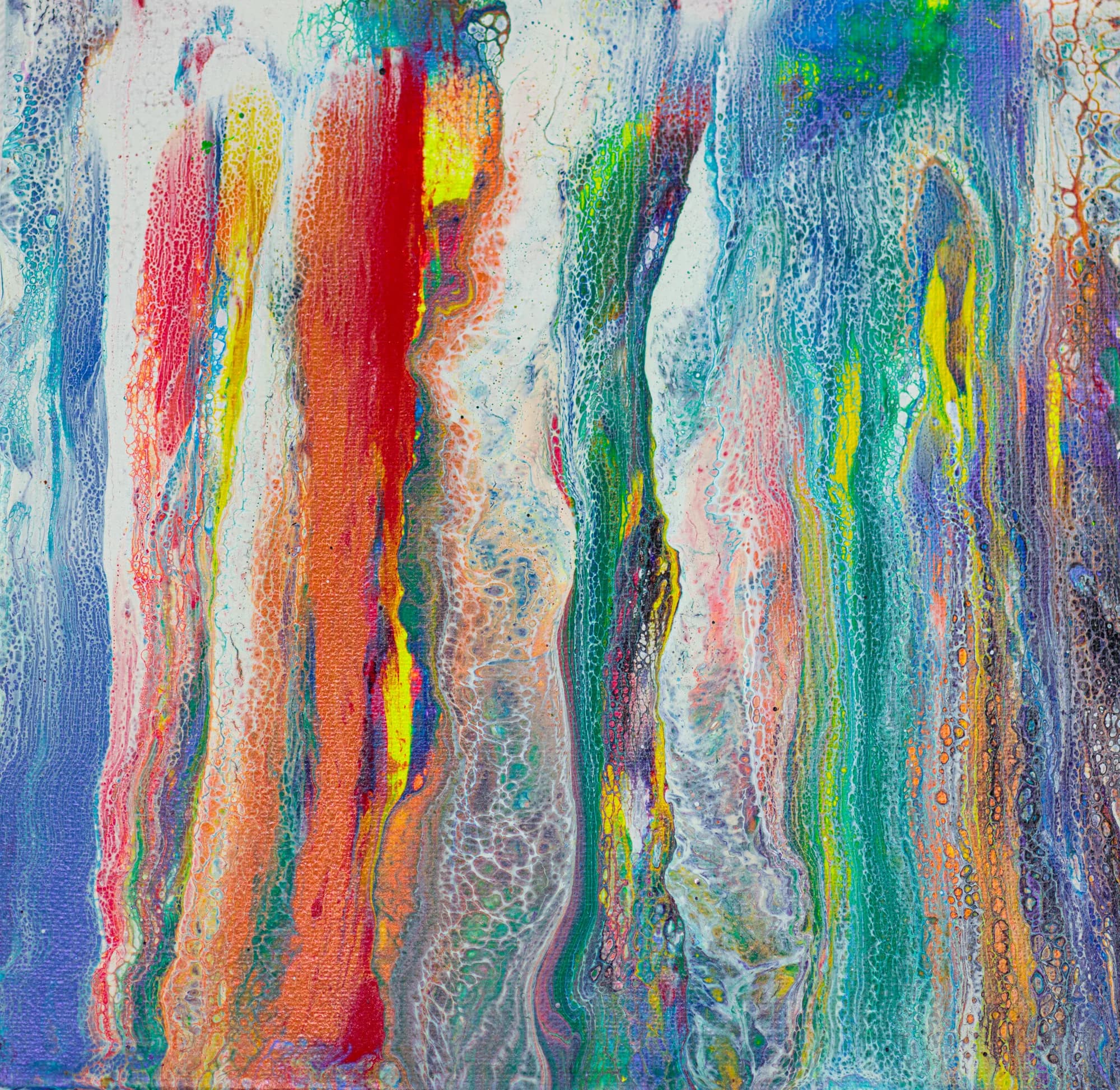 Rainbow Rain, Acrylic Abstract collection